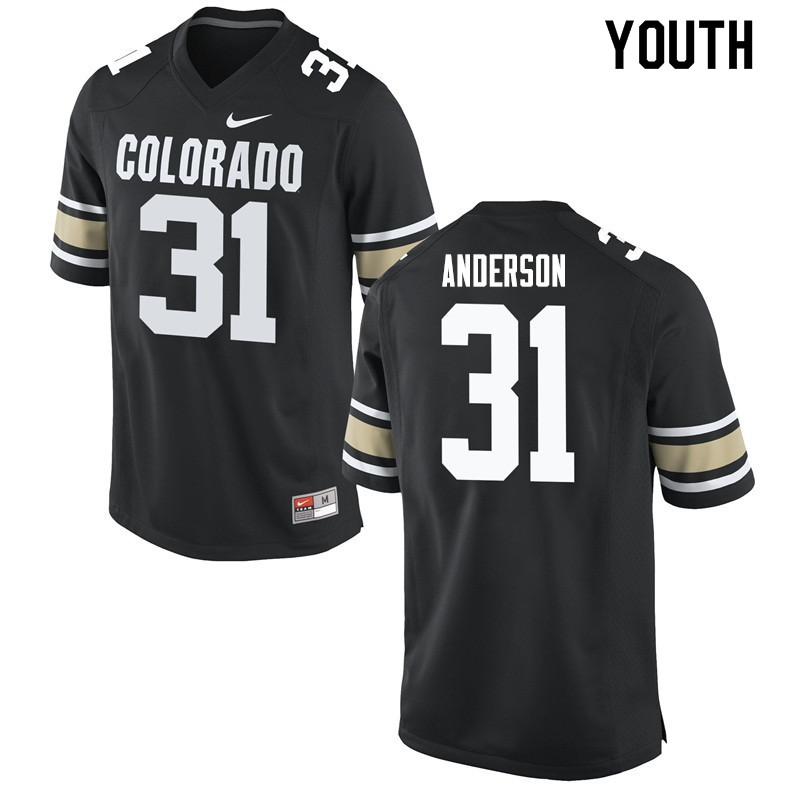 Youth #31 Dick Anderson Colorado Buffaloes College Football Jerseys Sale-Home Black